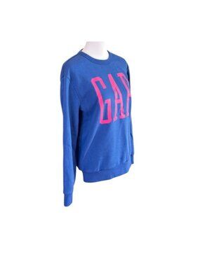 GAP Imperial Blue Crewneck Sweatshirt with Vibrant Blue Logo SZ
